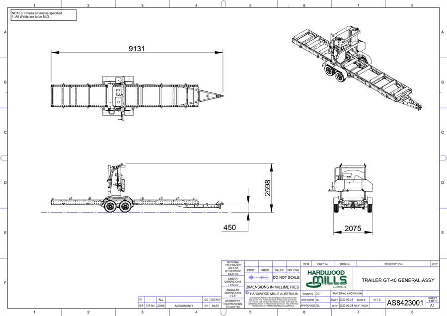 TRAILER GT40 GENERAL ASSY