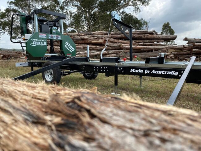 portable sawmill trailer model b