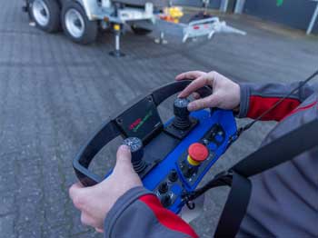 Radio remote control for crane and chipper